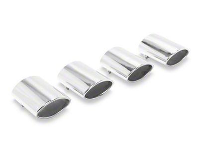 OPR Oval Exhaust Extensions; Stainless Steel (97-04 Corvette C5)