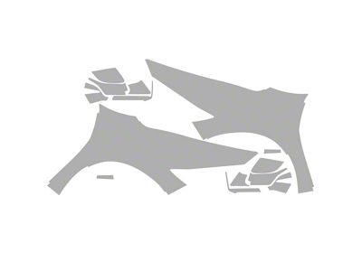 Paint Protection PPF Pre-Cut Kit; Fenders/Mirrors; Gloss (20-25 Corvette C8 Stingray Coupe)