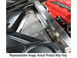 Perforated Header Guard Cover Kit with Rear Crossmember Covers; Brushed (20-24 Corvette C8 Coupe)