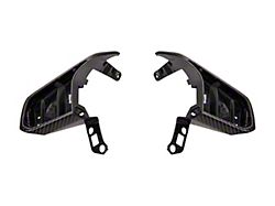 Perforated Leather Steering Wheel with Button Covers; Carbon Fiber with Red Stripe (20-26 Corvette C8 w/o Heated Steering Wheel)