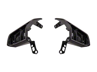 Perforated Leather Steering Wheel with Button Covers; Carbon Fiber with Red Stripe (20-25 Corvette C8 w/o Heated Steering Wheel)