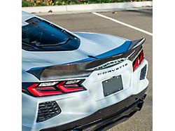 Performance Ducktail Rear Spolier; Carbon Fiber (20-26 Corvette C8)