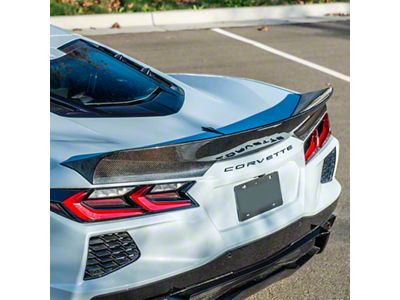 Performance Ducktail Rear Spolier; Carbon Fiber (20-24 Corvette C8)