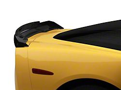 Performance Style Rear Spoiler with Dark Tinted Wickerbill; Gloss Black (05-13 Corvette C6)