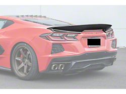 Performance Track Ducktail Rear Spoiler; Hydro-Dipped Carbon Fiber (20-25 Corvette C8, Excluding Z06)