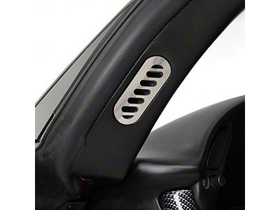 Pillar Vent Covers; Polished (97-04 Corvette C5)