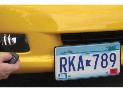 Powered Retractable Front License Plate Bracket with Remote (97-13 Corvette C5 & C6)