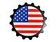 Grillebadgestore Premium Aluminum Grille Badge; Gear USA Flag Color (Universal; Some Adaptation May Be Required)