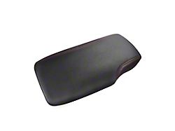 Premium Artificial Leather Center Console Lid Armrest Cover; Black with Red Stitching (05-13 Corvette C6)
