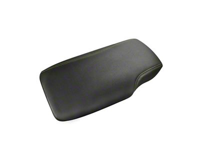 Premium Artificial Leather Center Console Lid Armrest Cover; Black with Yellow Stitching (05-13 Corvette C6)