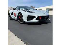 Premium Stealth Tow Hook with Black D-Ring; Front (14-26 Corvette C7 & C8)