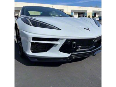 Premium Stealth Tow Hook with Black D-Ring; Front and Rear (14-25 Corvette C7 & C8)