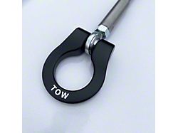 Premium Stealth Tow Hook with Cerakote Black Shaft and Red D-Ring; Front (05-13 Corvette C6 w/ LG Receiver)