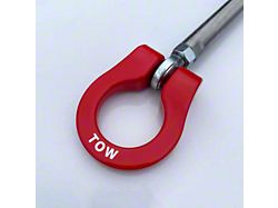 Premium Stealth Tow Hook with Cerakote Black Shaft and Red D-Ring; Front and Rear (2014 Corvette C7 Stingray w/ Z51 Package)