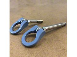 Premium Stealth Tow Hook with Long Turned Down Shaft and Black D-Ring; Front (14-25 Corvette C7 & C8)