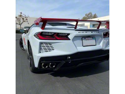Premium Stealth Tow Hook with Paintable D-Ring; Rear (14-25 Corvette C7 & C8)