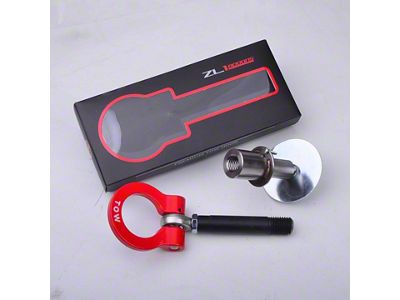 Premium Tow Hook with Red D-Ring; Front (2014 Corvette C7 Stingray w/ Z51 Package)