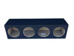 Quad 8-Inch Front Firing Subwoofer Box; Carpeted (97-19 Corvette C5, C6 & C7)