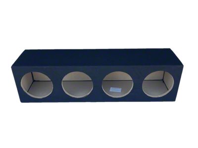 Quad 8-Inch Front Firing Subwoofer Box; Carpeted (97-19 Corvette C5, C6 & C7)