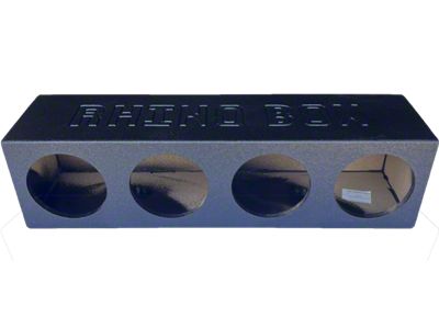 Quad 8-Inch Front Firing Subwoofer Box; Poly Coated (97-19 Corvette C5, C6 & C7)