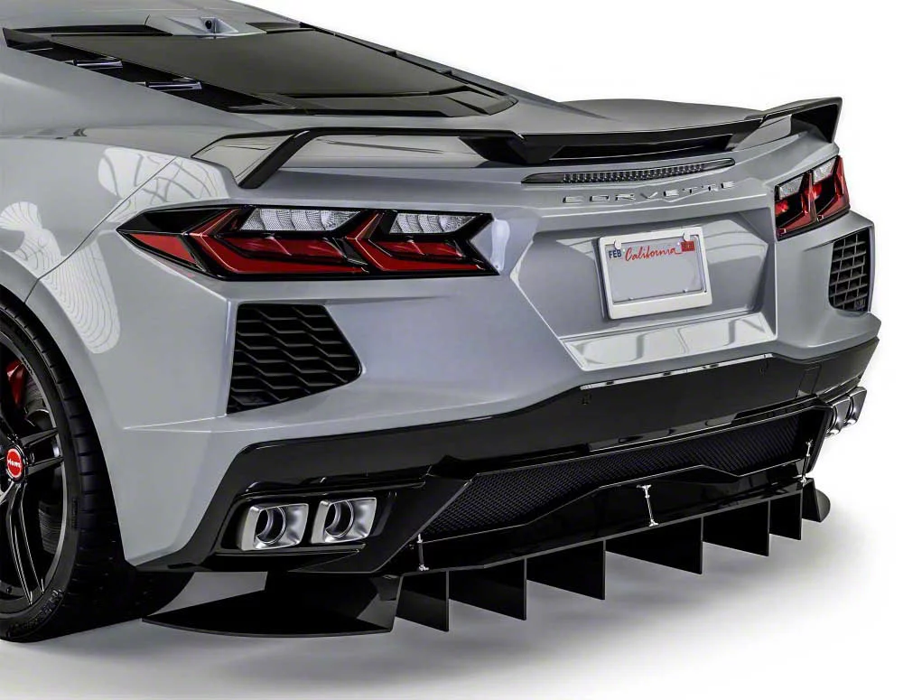 Corvette R1 Rear Diffuser; Carbon Flash Metallic Vinyl (20