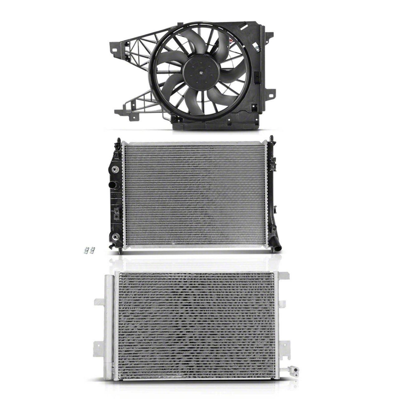 Corvette Radiator, A/C Condenser and Cooling Fan Kit (05-13 Corvette C6 ...