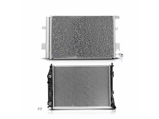Cv Radiator Kit Corvette Radiator and A/C Condenser Cooling Kit (05-13 Corvette C6 Base ...