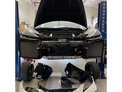 Radiator Screens; Black Stainless Steel (20-25 Corvette C8, Excluding Z06)