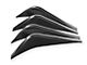 Rear Bumper Diffuser Fins; Hydro-Dipped Carbon (14-19 Corvette C7, Excluding ZR1)