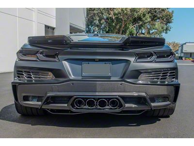 Rear Bumper Grille Vent; Carbon Fiber (23-24 Corvette C8 Z06)