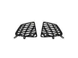 Rear Bumper Grille Vent Inserts; Carbon Fiber (20-26 Corvette C8, Excluding Z06)