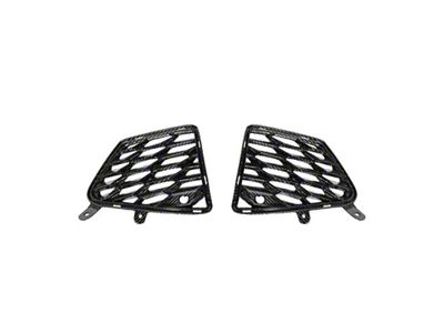 Rear Bumper Grille Vent Inserts; Carbon Fiber (20-25 Corvette C8, Excluding Z06)