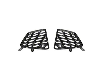 Rear Bumper Grille Vent Inserts; Carbon Fiber (20-24 Corvette C8, Excluding Z06)