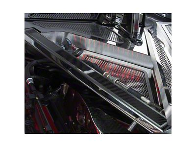 Rear Crossmember Covers with Carbon Fiber Top Plate; Brushed (20-25 Corvette C8 Coupe)