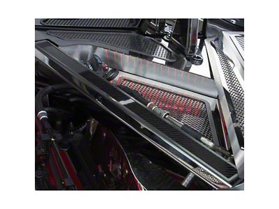 Rear Crossmember Covers with Carbon Fiber Top Plate; Brushed (20-24 Corvette C8 Coupe)