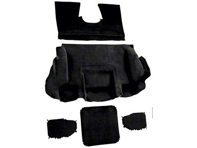 Rear Cutpile Molded Carpet; Black (01-04 Corvette C5)