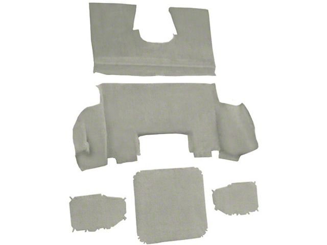 Rear Cutpile Molded Carpet with Heel Pad; Antelope/Light Neutral (97-04 Corvette C5 Coupe)