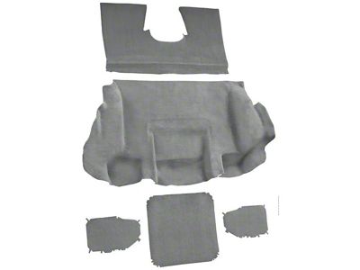 Rear Cutpile Molded Carpet with Heel Pad; Medium Gray/Pewter (01-04 Corvette C5)