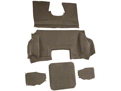 Rear Cutpile Molded Carpet; Medium Dark Oak (98-00 Corvette C5)