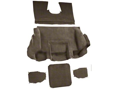 Rear Cutpile Molded Carpet; Medium Dark Oak (01-04 Corvette C5)