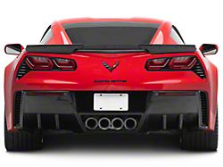 Rear Diffuser Fins; Gloss Black (14-19 Corvette C7)