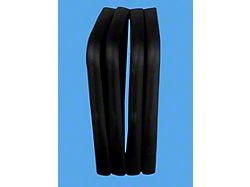 Rear Diffuser Fins; Matte Black (14-19 Corvette C7)