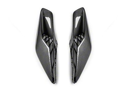 Rear Quarter Intake Vents; Carbon Fiber (14-19 Corvette C7)