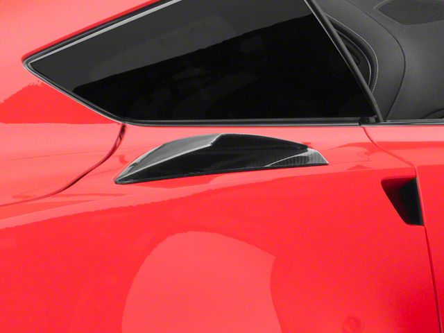 Rear Quarter Intake Vents; Carbon Fiber (14-19 Corvette C7)