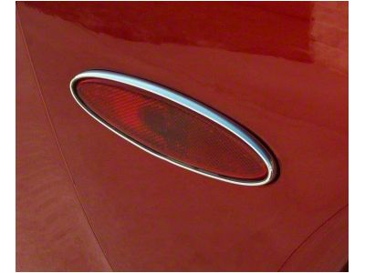 Rear Side Marker Light Bezels; Chrome (97-04 Corvette C5)