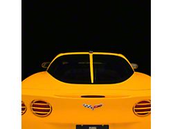 Rear Split Window Trim; Machine Silver (97-02 Corvette C5 Coupe)