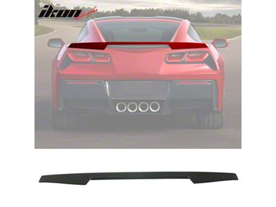 Rear Spoiler; Matte Black (14-19 Corvette C7)