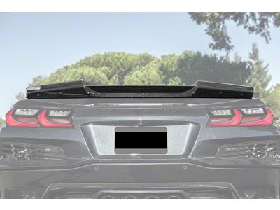 Rear Spoiler with Winglet and Wicker Bill; Carbon Fiber (23-25 Corvette C8 E-Ray, Z06)