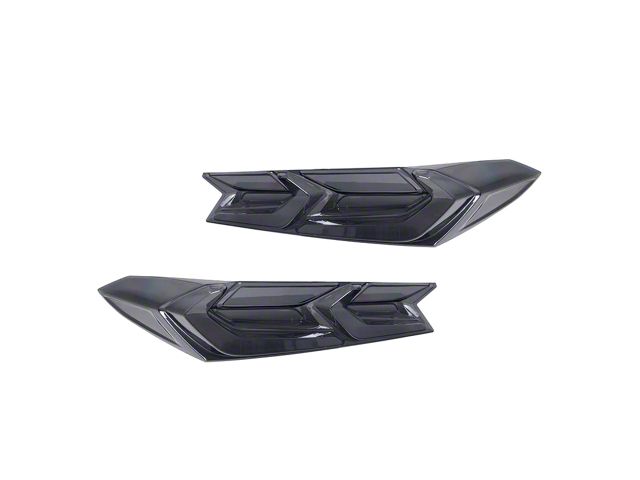 Rear Tail Light Covers; Tinted (20-24 Corvette C8 w/ Factory Tail Lights)