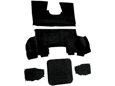 Rear Truvette Molded Carpet; Black (97-04 Corvette C5 Coupe)